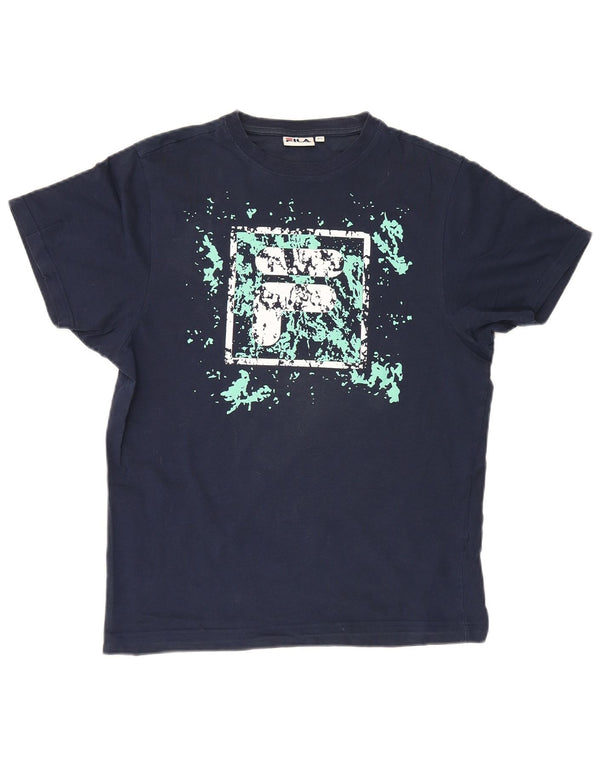Tricou cu grafică pentru bărbați Fila Top XS Bleumarin
