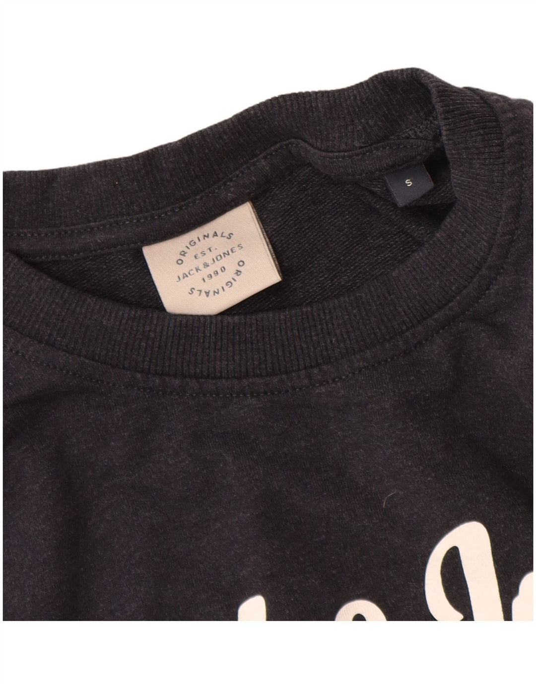 Jack & Jones Pulover grafic pentru bărbați, bumbac mic, albastru
