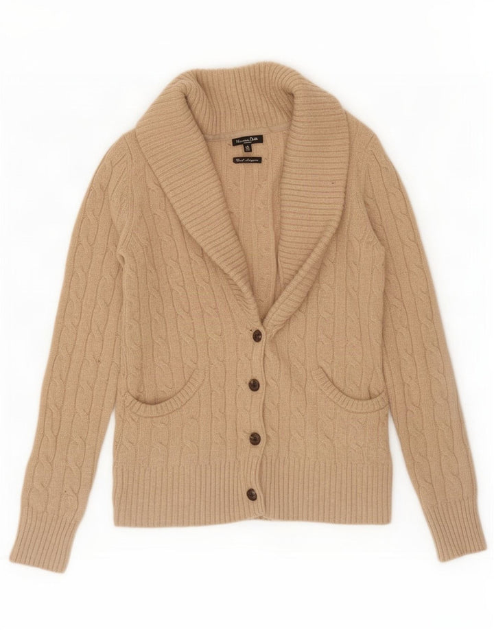 Pulover cardigan Massimo Dutti pentru femei UK 12 Lână maro medie