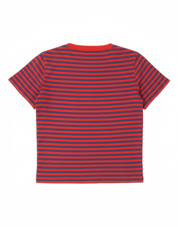 Max & Co. Tricou cu grafic crop pentru femei Top UK 14 Bumbac cu dungi roșii mari