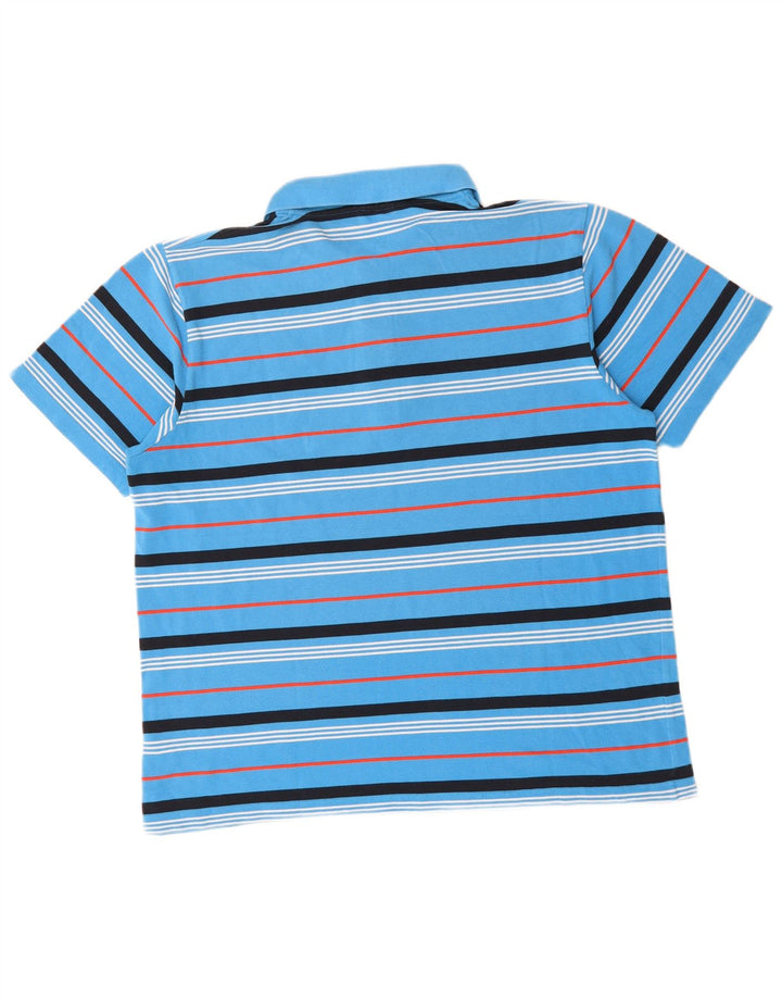 Tricou polo pentru bărbați LACOSTE Mărimea 6 XL Bumbac cu dungi albastre