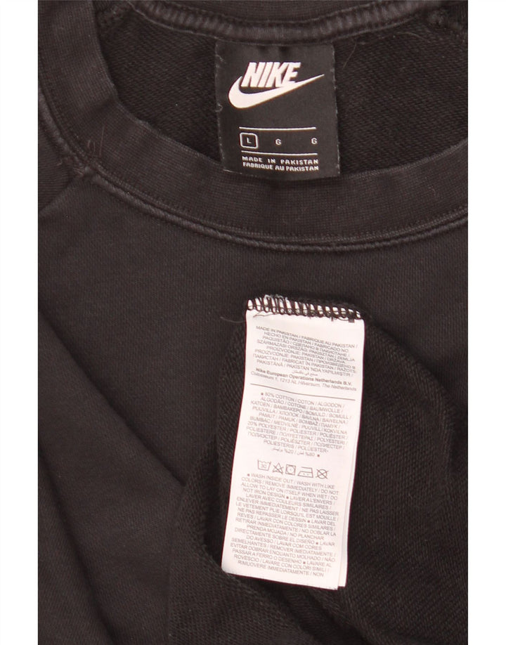 Pulover Nike pentru femei UK 16, mare, negru, bumbac