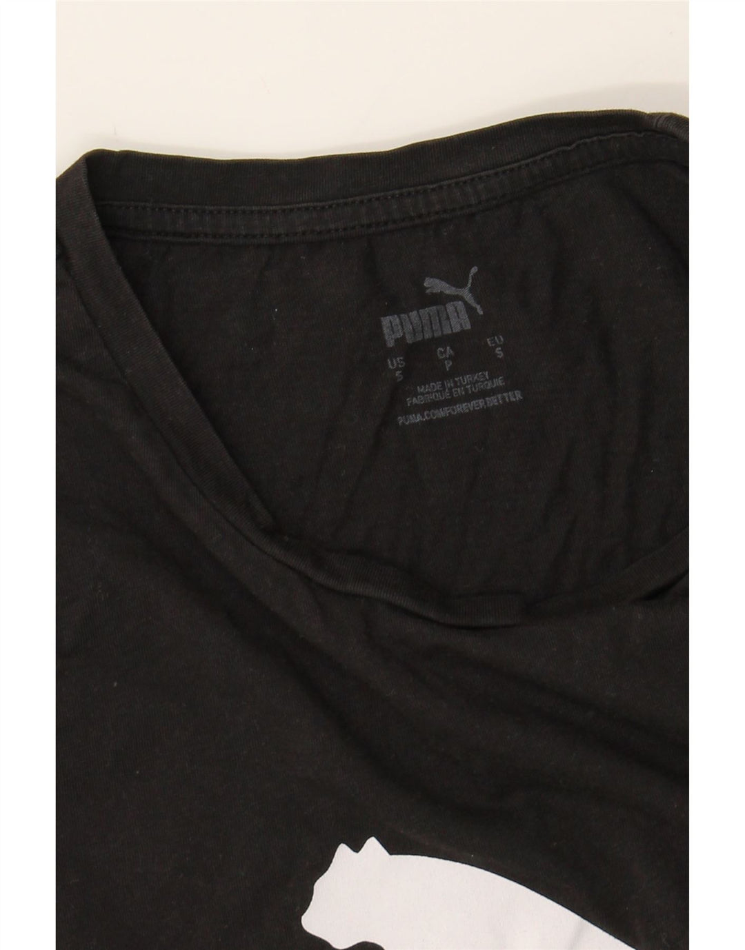 PUMA Womens Graphic T-Shirt Top UK 10 Small Black Vintage Puma and Second-Hand Puma from Messina Hembry 