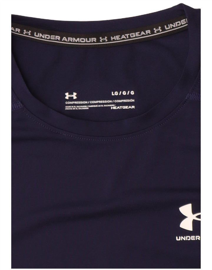 Tricou pentru bărbați UNDER ARMOUR Heat Gear Top mare bleumarin sintetic