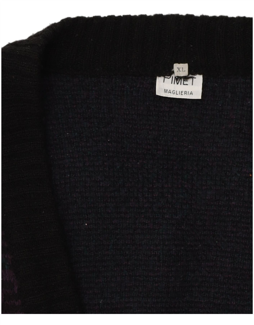 Pulover cardigan pentru femei PIMET MAGLIERA UK 18 XL Negru Geometric