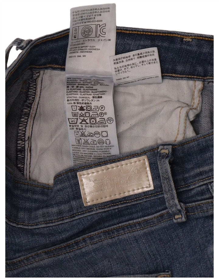 Blugi skinny distressed pentru femei Levi's W29 L30 bumbac albastru