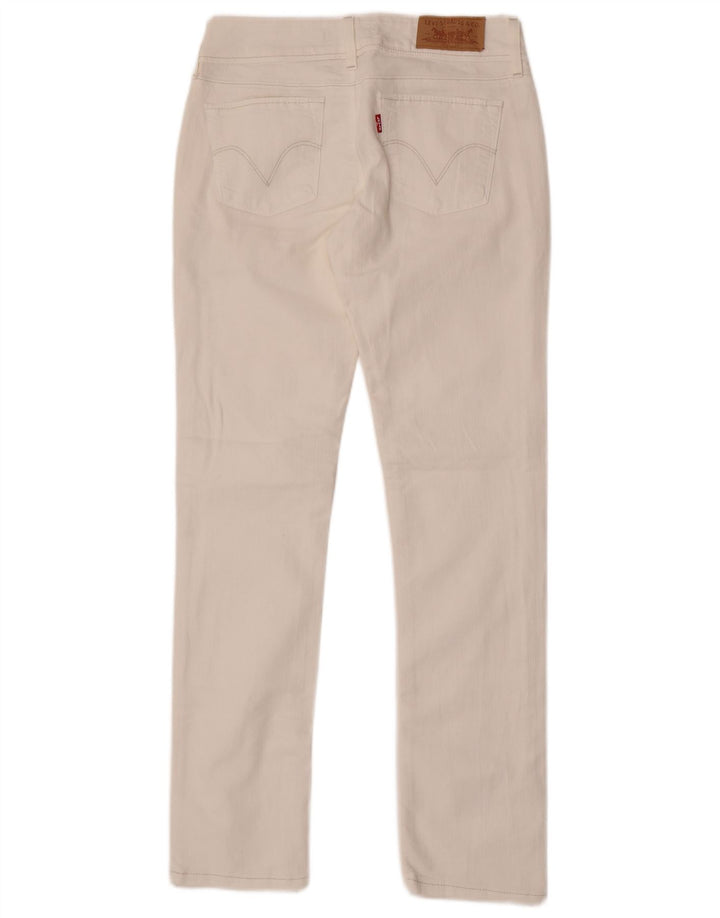 Blugi Levi's 571 Slim pentru femei W28 L30 Bumbac alb