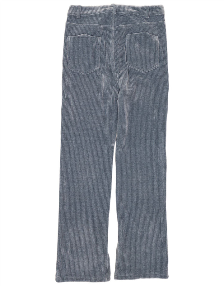 Pantaloni drepti din velur pentru femei Zara EU 40 Mediu L30 L30 Poliester albastru