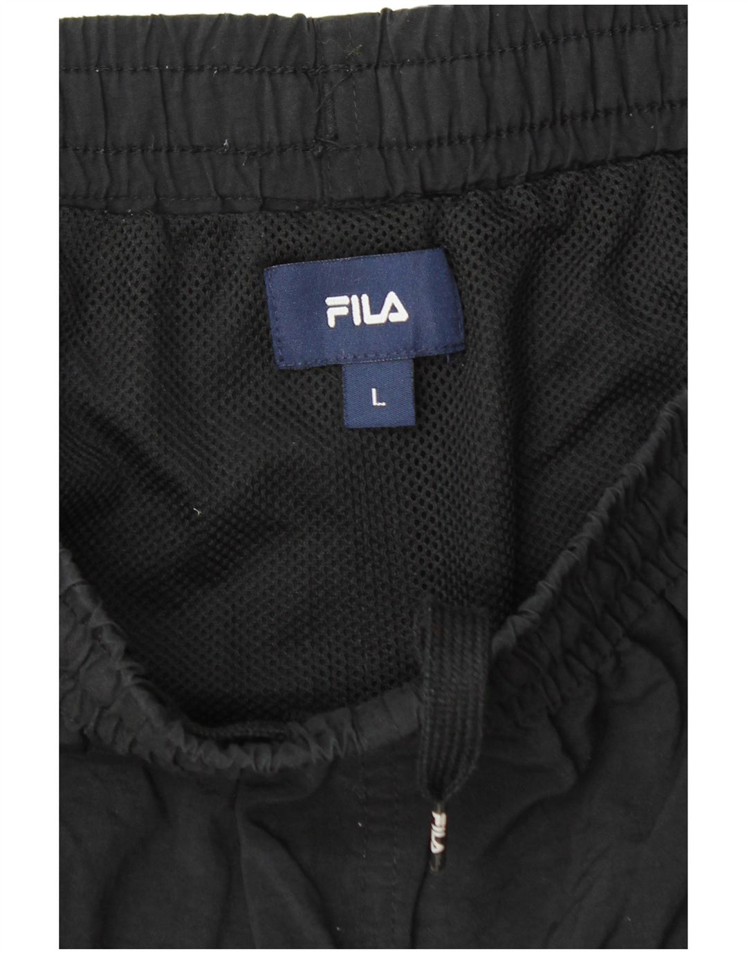 Pantaloni scurți sport Fila pentru bărbați, mari, negru, poliamidă color bloc