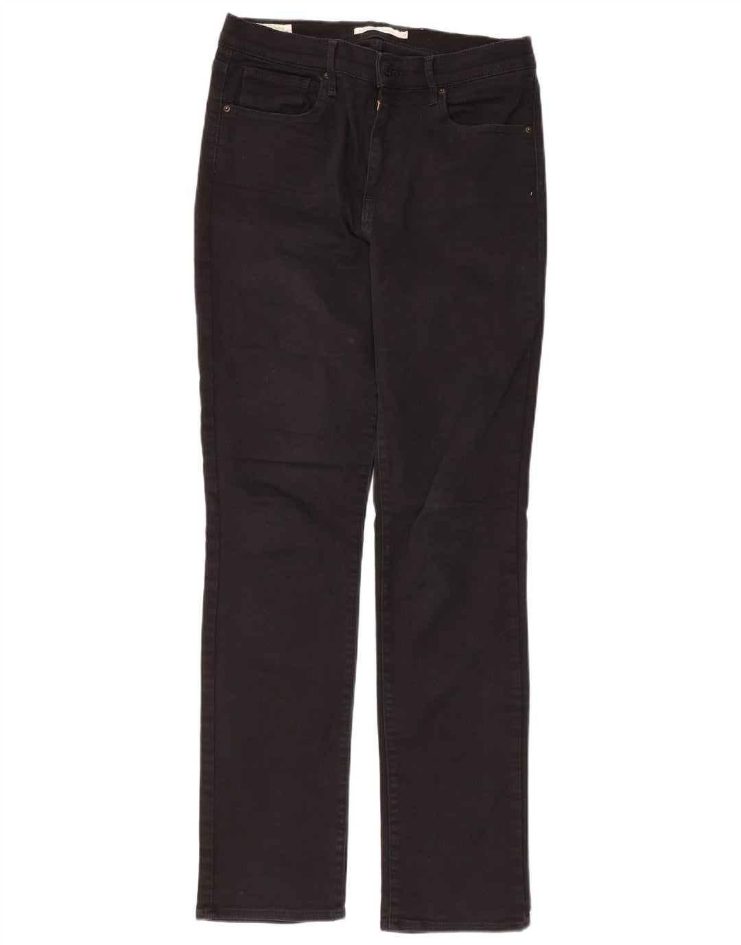 Blugi drepti cu talie înaltă pentru femei LEVI'S 724 W31 L31 bumbac negru