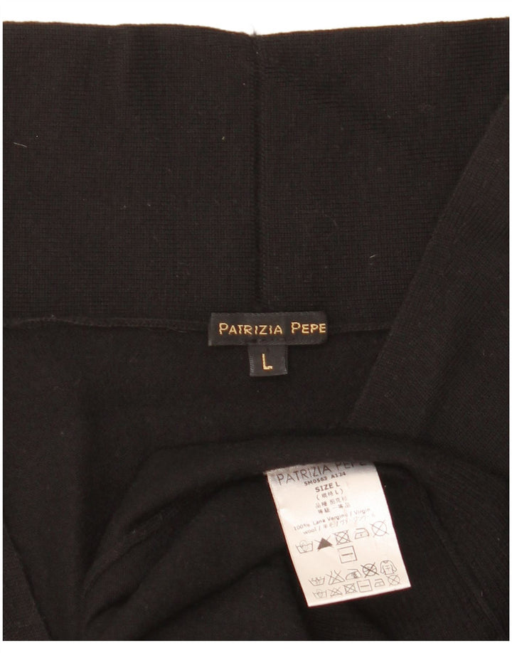 Pulover cardigan pentru bărbați Patrizia Pepe, lână virgină, neagră, mare