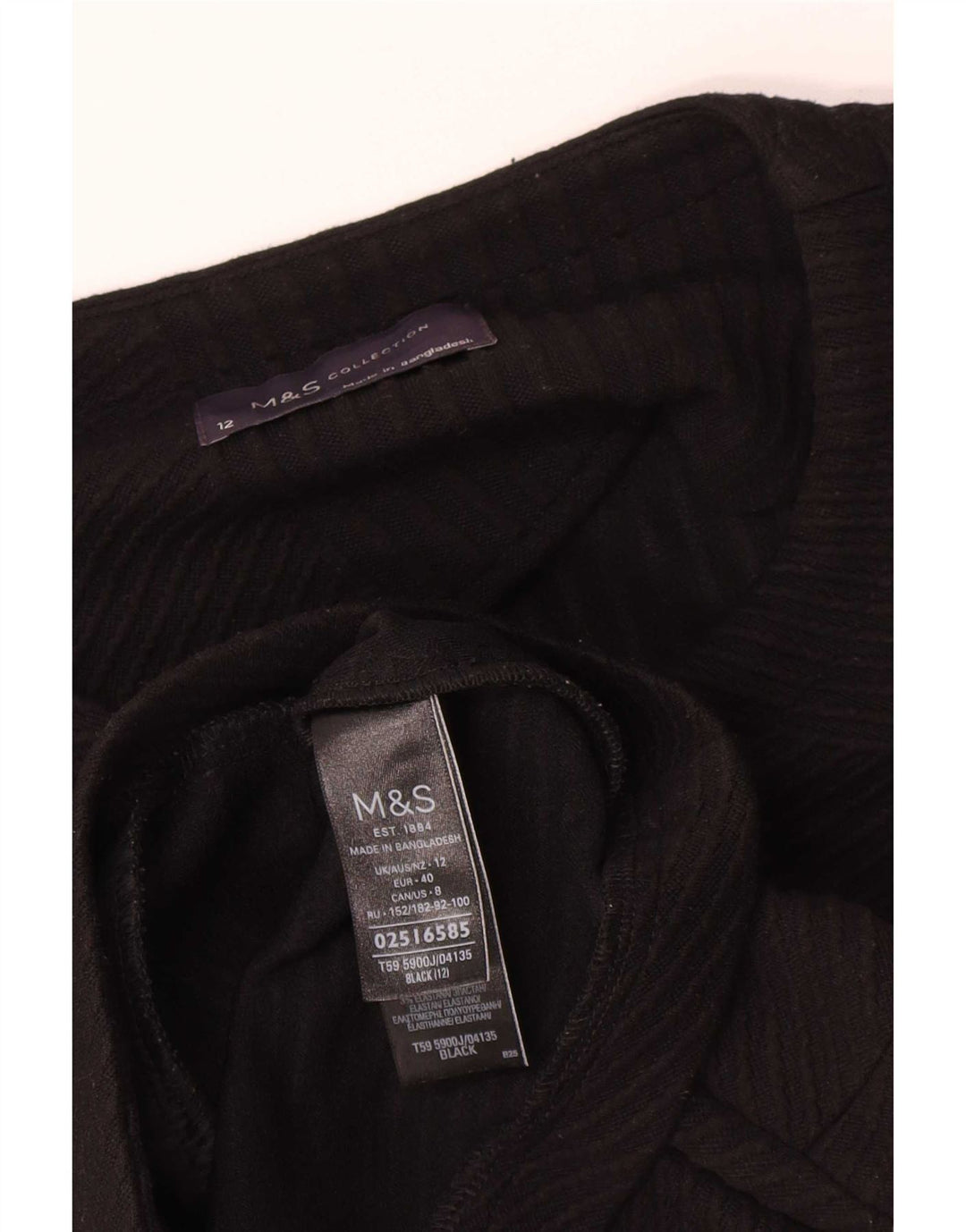 Jachetă pentru femei Marks & Spencer cu fermoar complet, UK 12, poliester mediu negru