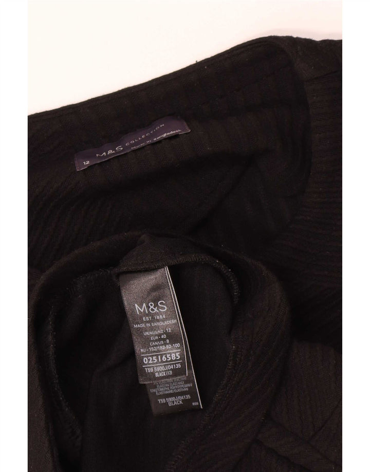 Jachetă pentru femei Marks & Spencer cu fermoar complet, UK 12, poliester mediu negru