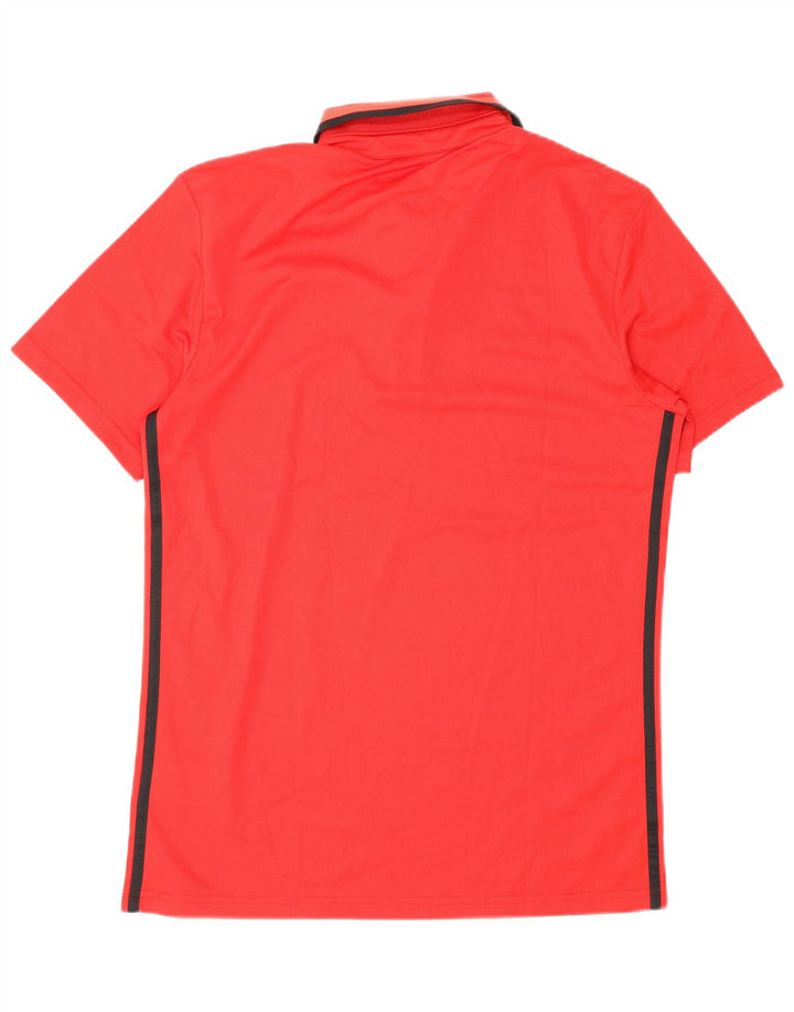 Tricou polo Adidas Climalite pentru bărbați, poliester roșu mediu