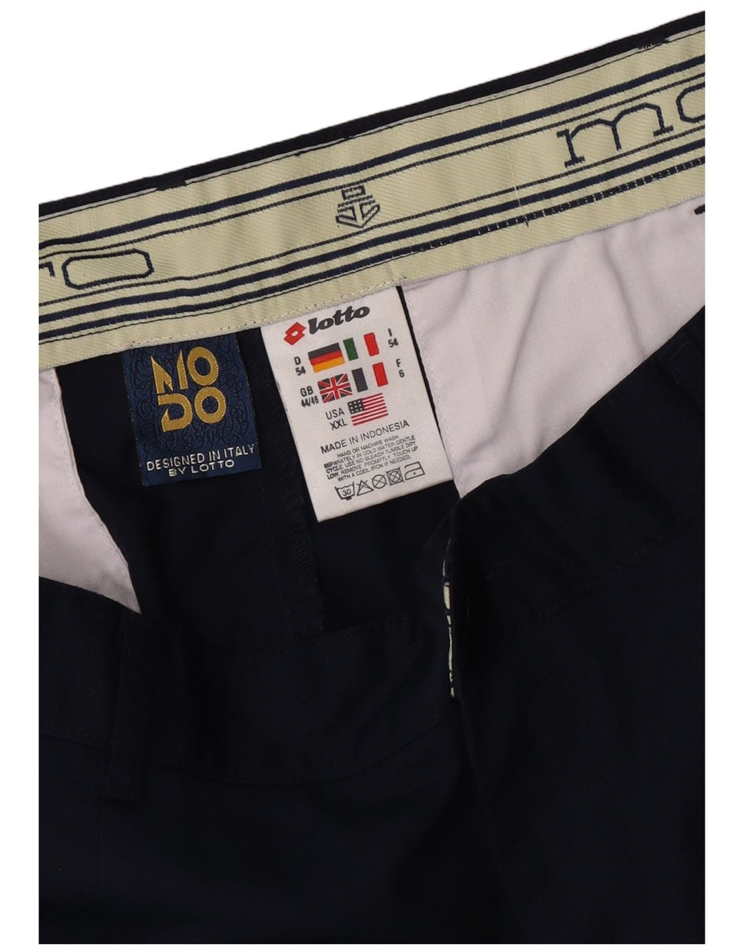 Pantaloni scurți chino pegged pentru bărbați Lotto W44 2XL poliester bleumarin