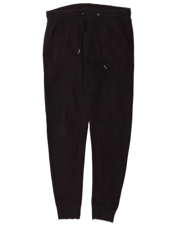 Pantaloni de trening Zara Femei Joggeri UK 14 Mare Bumbac bleumarin