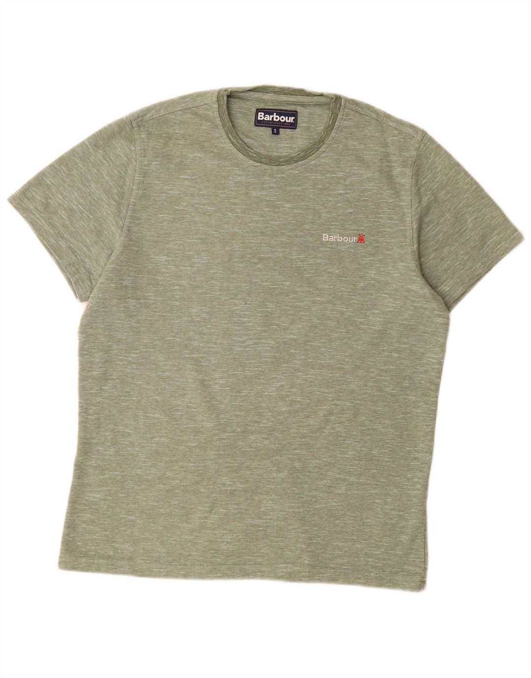 Tricou pentru bărbați Barbour Top mic, verde, bumbac cu pete