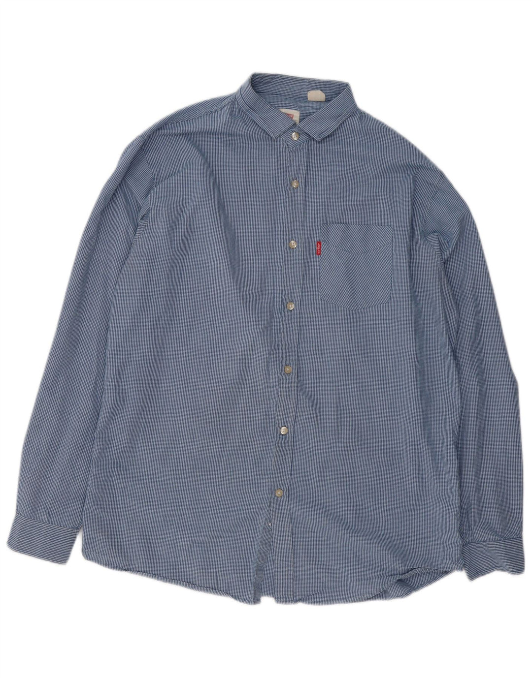 Cămașă pentru bărbați Levi's XL albastru cu carouri din bumbac