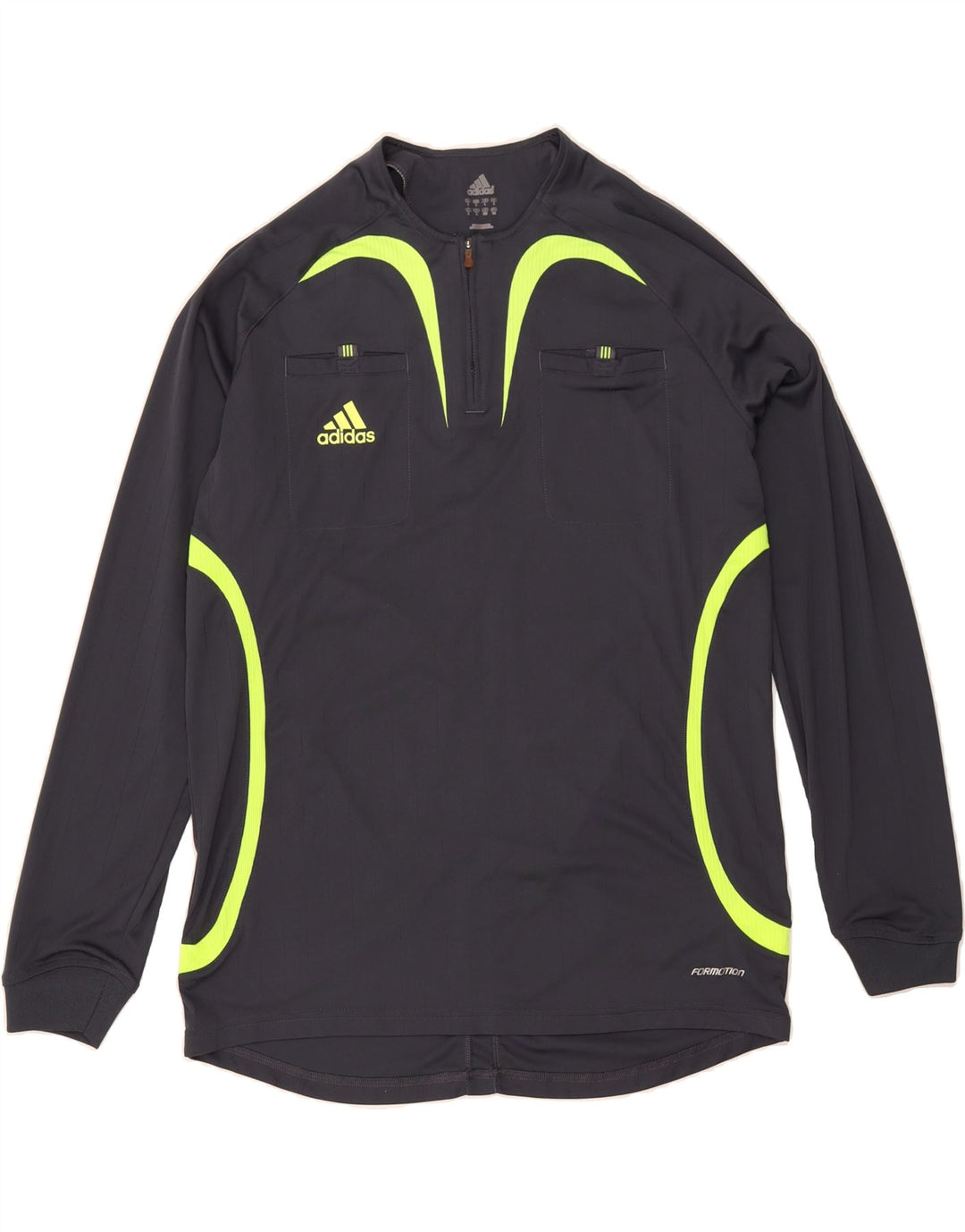 ADIDAS Mens Zip Neck Pullover Tracksuit Top Large Grey Colourblock Vintage Adidas and Second-Hand Adidas from Messina Hembry 