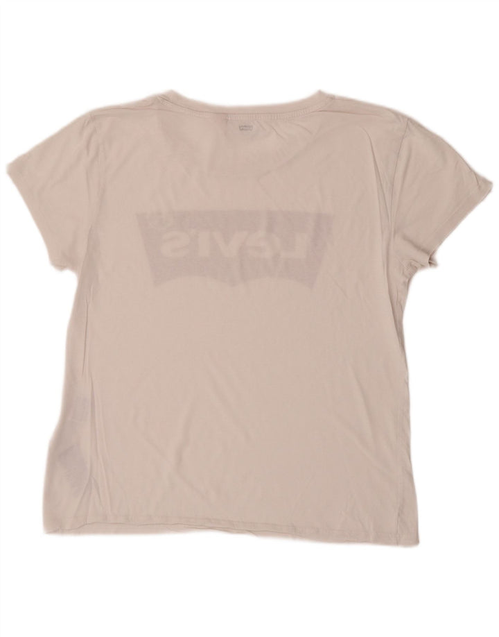 Tricou grafic Levi's pentru bărbați Top mare din bumbac alb