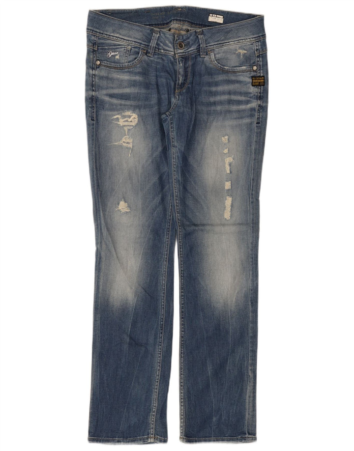 G-Star Blugi Distressed drepte pentru femei W31 L32 Bumbac albastru