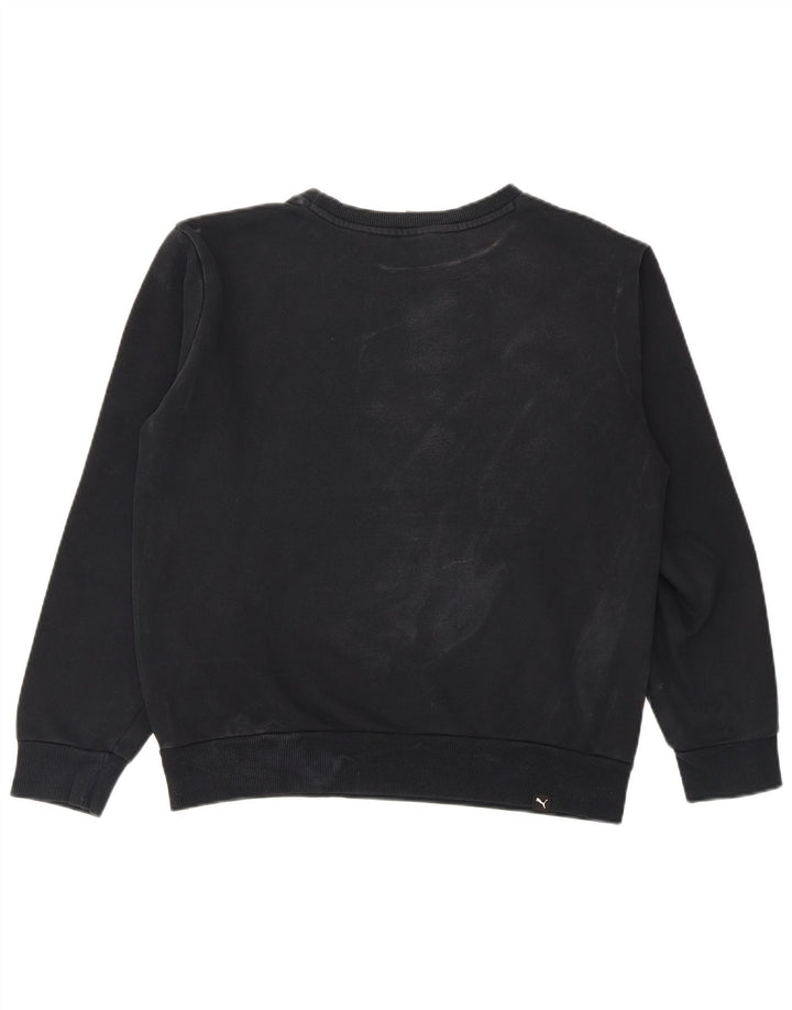 Pulover grafic pentru bărbați Puma, bumbac mic, negru