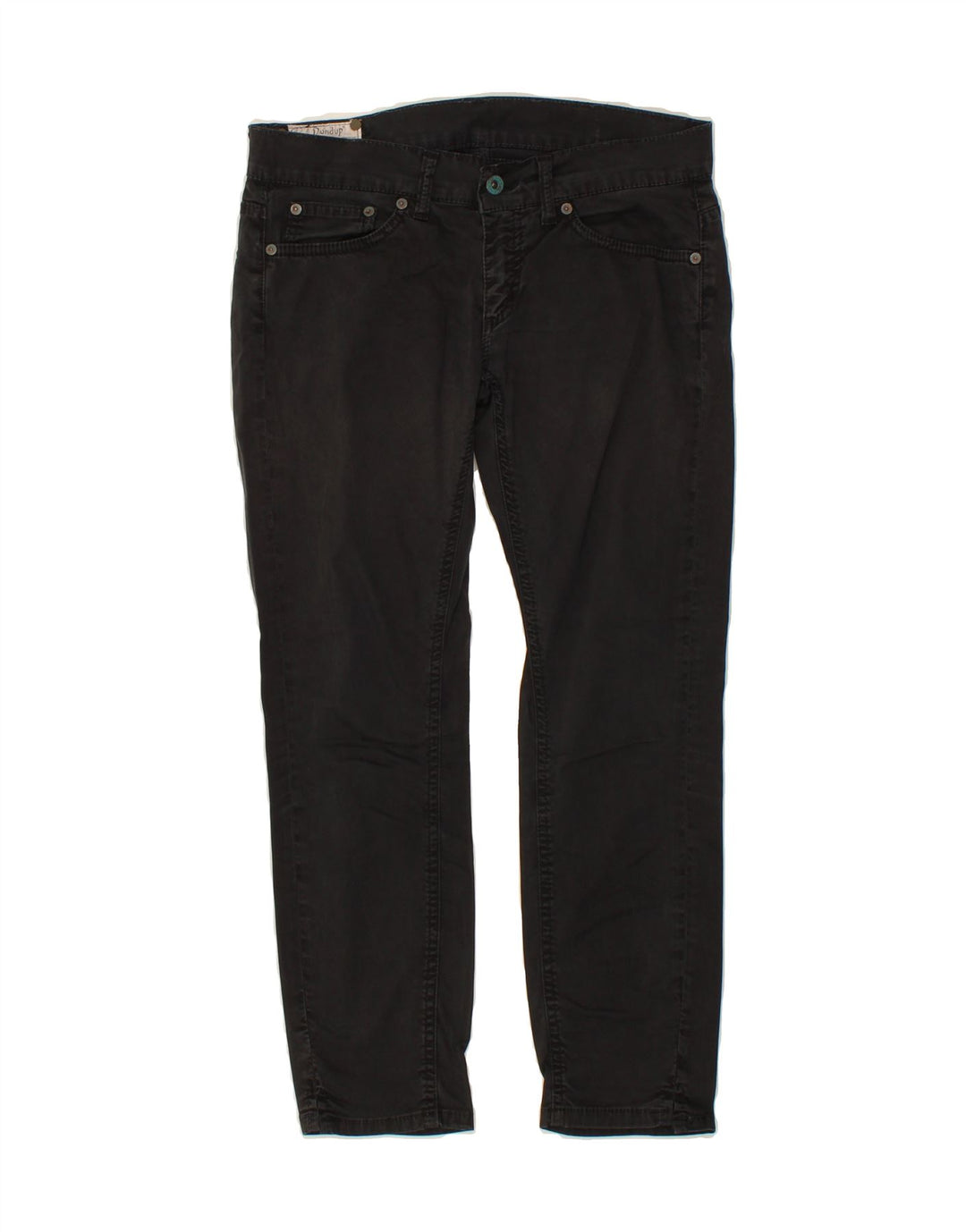 DONDUP Womens Slim Cropped Trousers W30 L25 Black Cotton Vintage Dondup and Second-Hand Dondup from Messina Hembry 