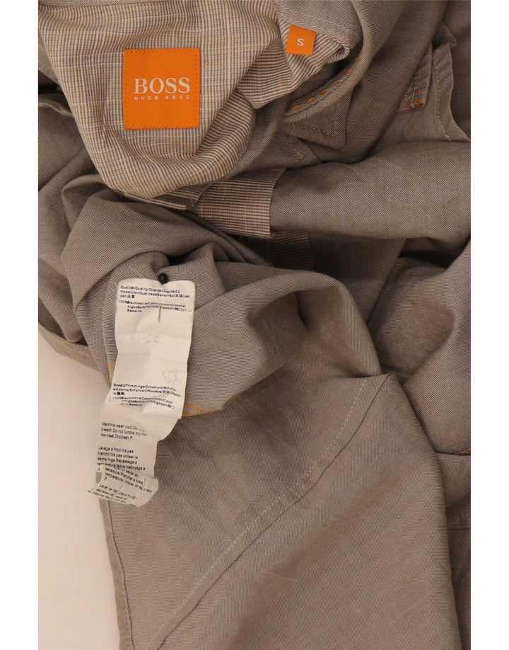 Cămașă pentru bărbați Hugo Boss, bumbac gri mic