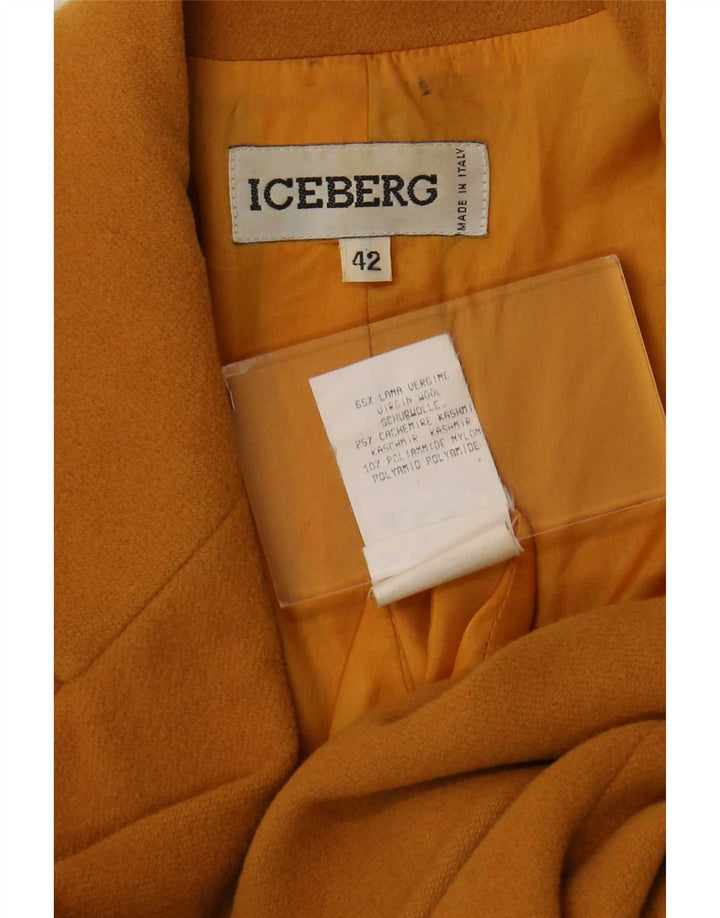 Jachetă Blazer Femei Iceberg IT 42 Galben Mediu Animal Print