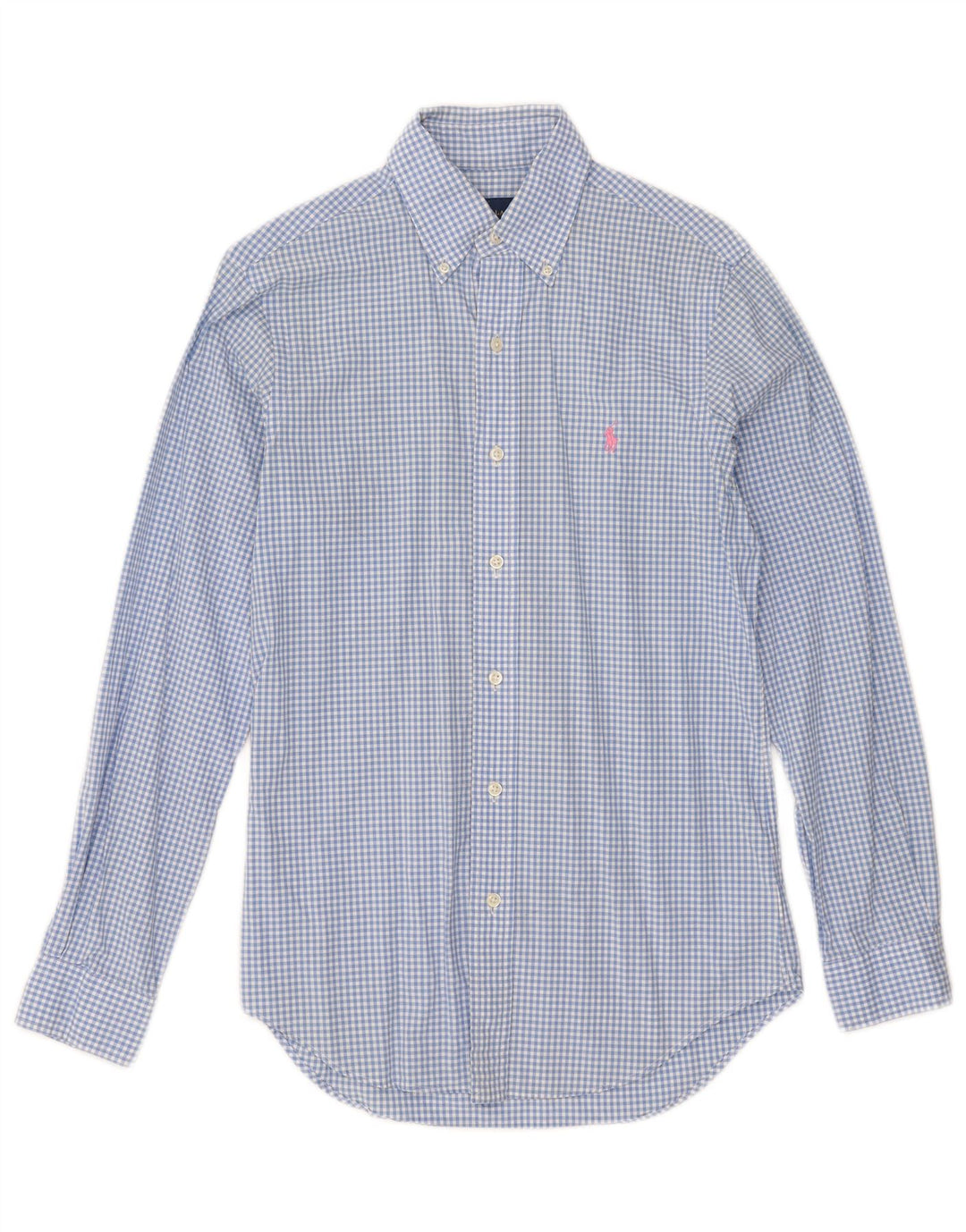 Cămașă pentru bărbați Ralph Lauren XS Blue Gingham Bumbac