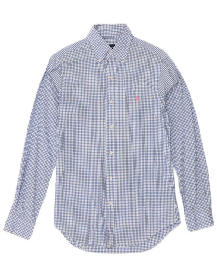 Cămașă pentru bărbați Ralph Lauren XS Blue Gingham Bumbac