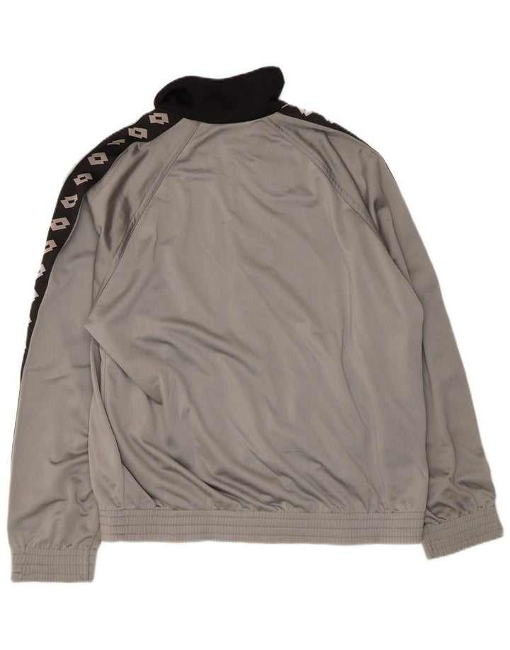 Jachetă de trening grafică pentru bărbați Lotto, gri mediu, bloc de culoare