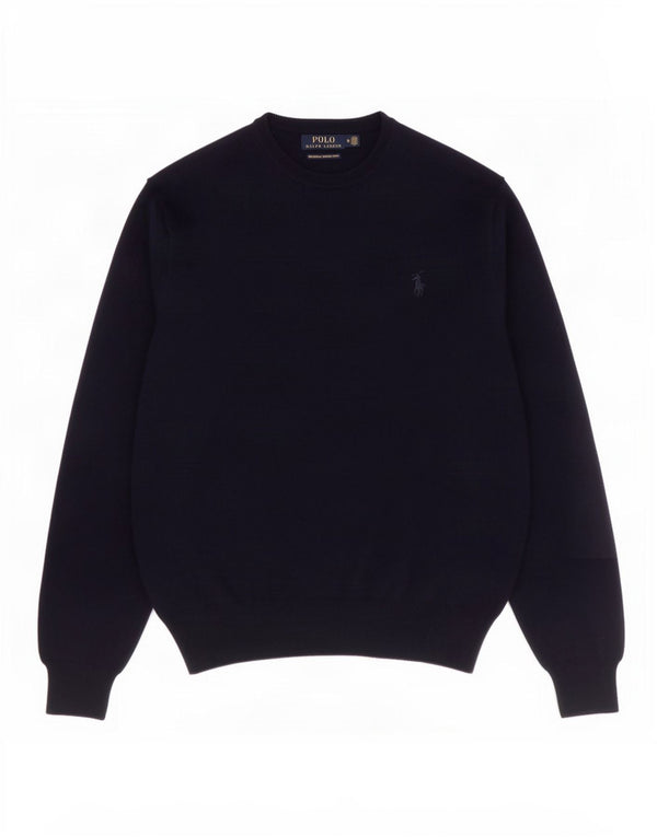 Polo Ralph Lauren Mens Crew Neck Jumper Sweater Medium Navy Blue