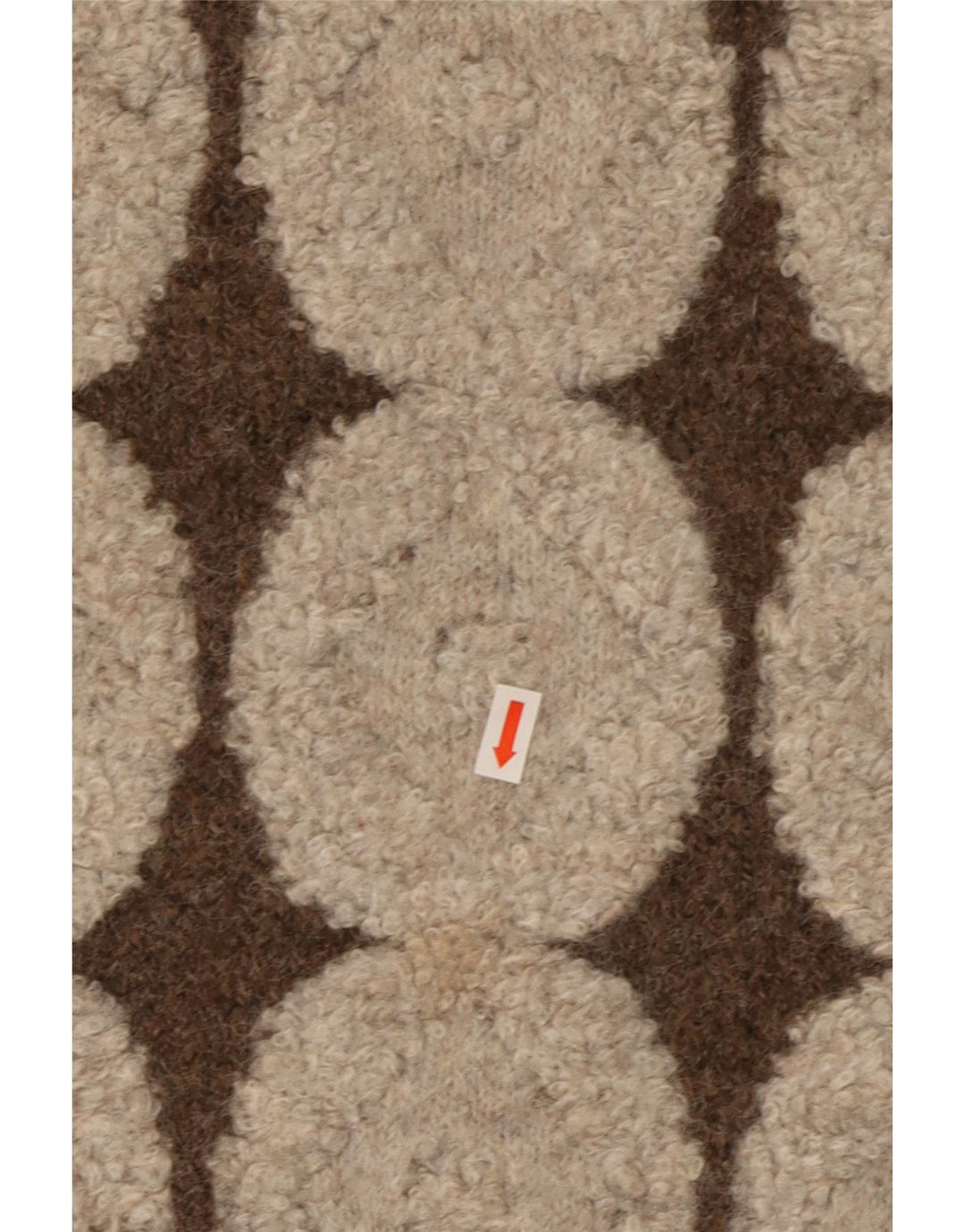 Pulover pentru damă Zara, cu gât turnut, UK 16, mare, poliester geometric, bej