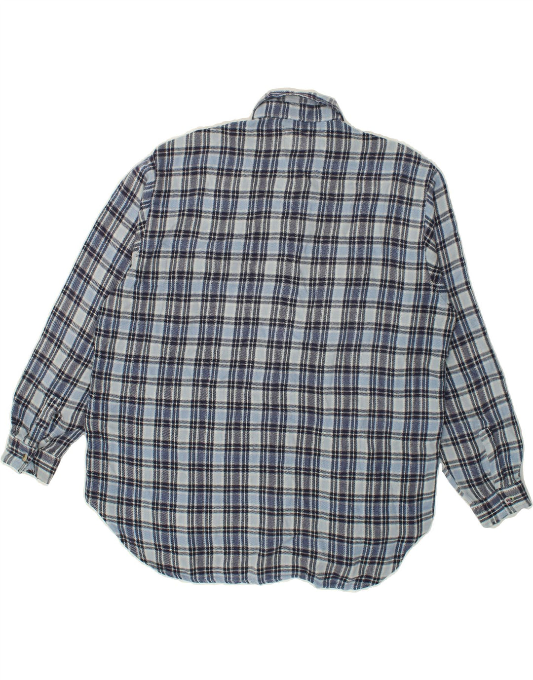 BRUGI Mens Flannel Shirt XL Blue Check Acrylic Vintage Brugi and Second-Hand Brugi from Messina Hembry 