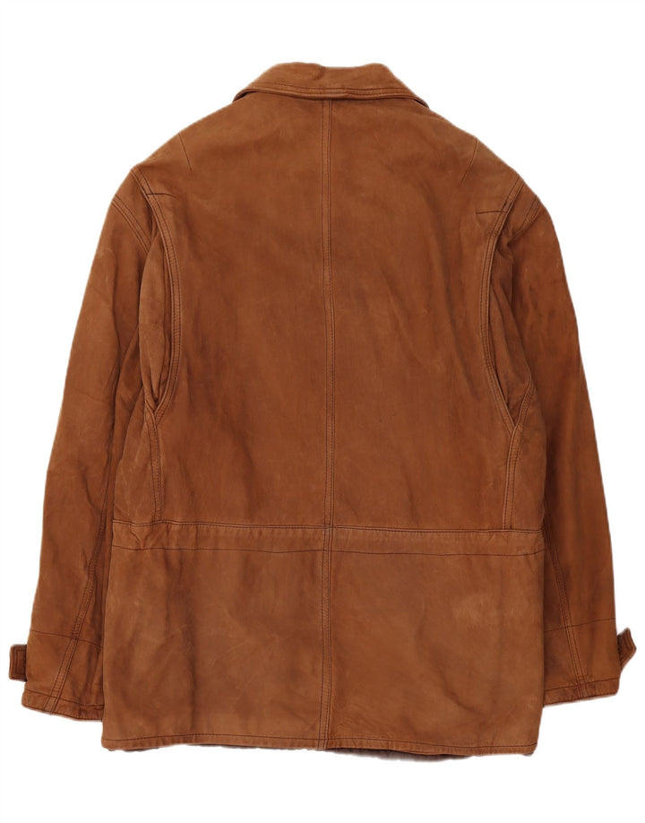 Palton din piele pentru bărbați VINTAGE UK 42 XL maro