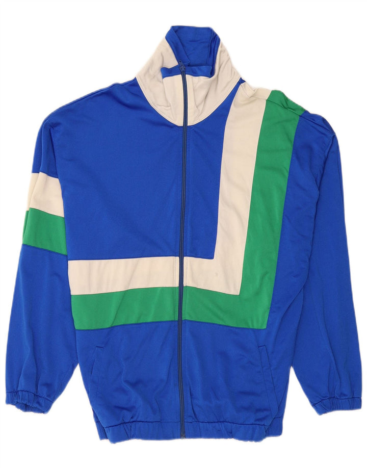 Jachetă de trening pentru bărbați vintage, albastru mic, color block