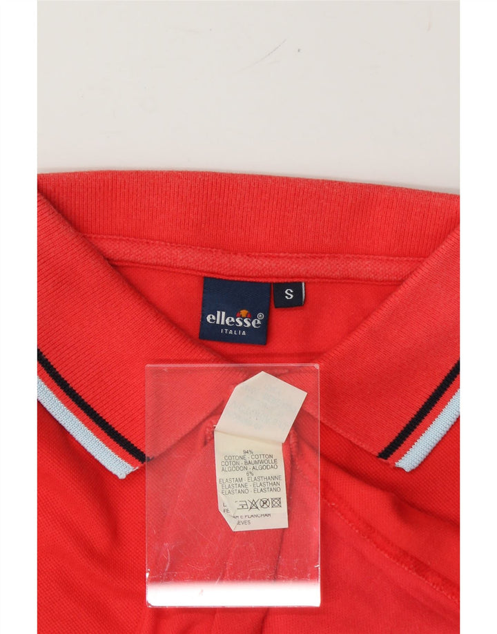 ELLESSE Mens Polo Shirt Small Red Cotton Vintage Ellesse and Second-Hand Ellesse from Messina Hembry 