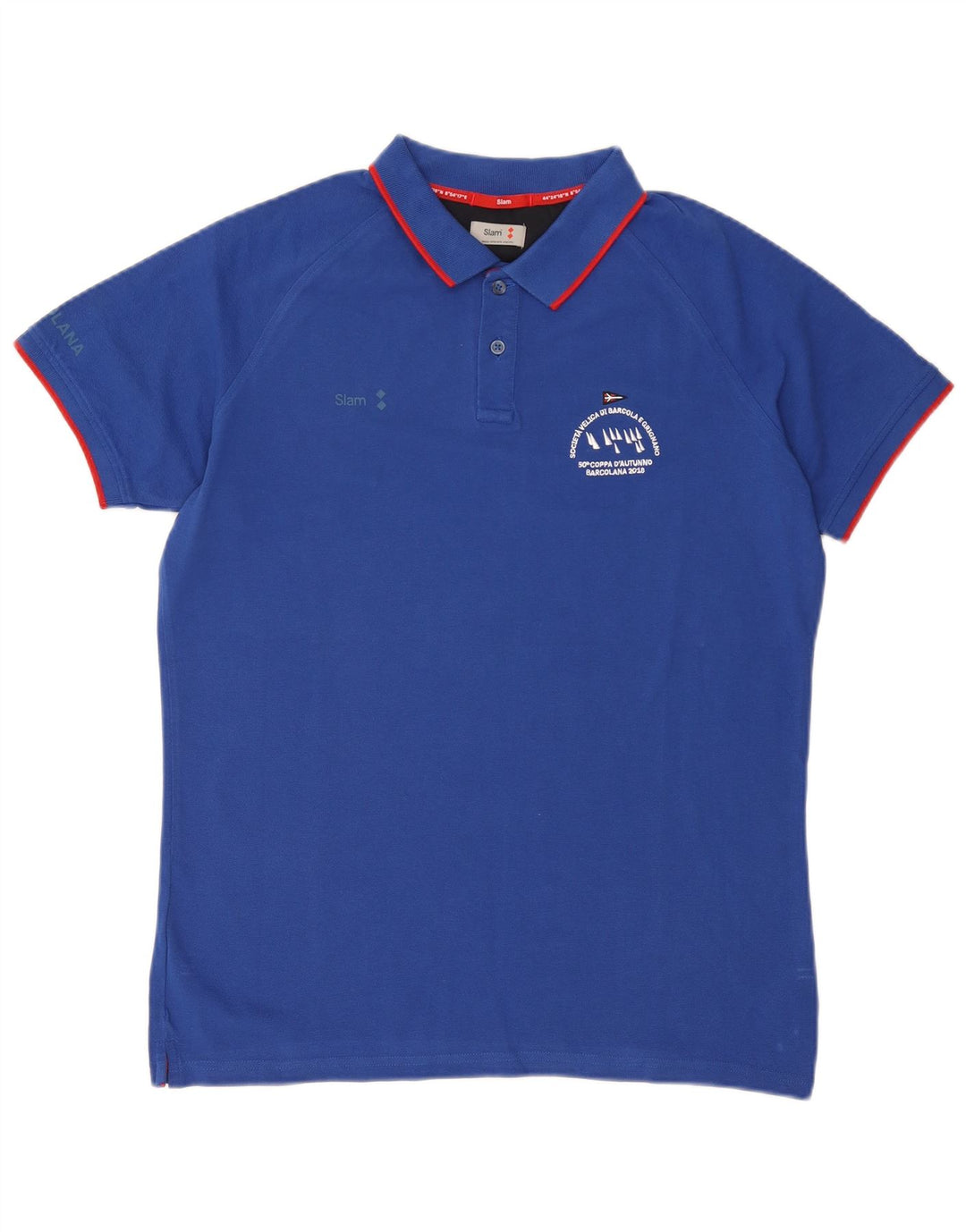 Tricou polo cu grafic Slam pentru bărbați XL, bumbac, albastru