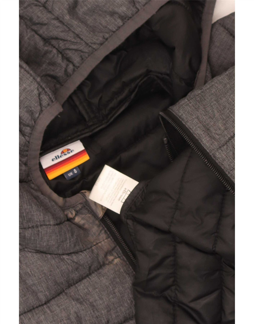 Jachetă căptușită cu glugă pentru femei Ellesse UK 8 Small Gri Poliester