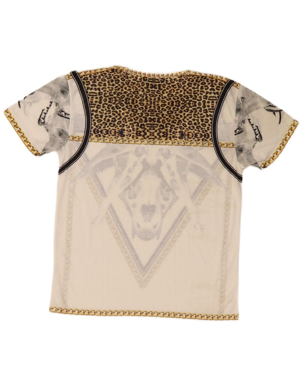 Tricou grafic pentru bărbați Zara Top mare, alb, imprimeu cu animale