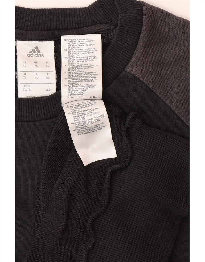 Hanorac pentru bărbați ADIDAS Jumper XL, bumbac color bloc negru