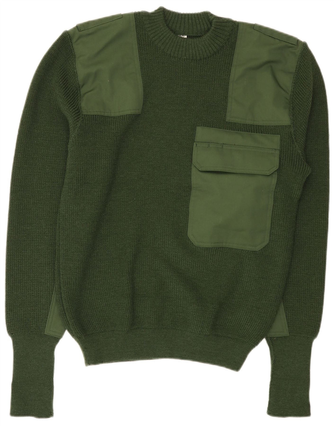 Pulover Halfen pentru bărbați cu gât roșu IT 48 Medium Green Colorblock Lână