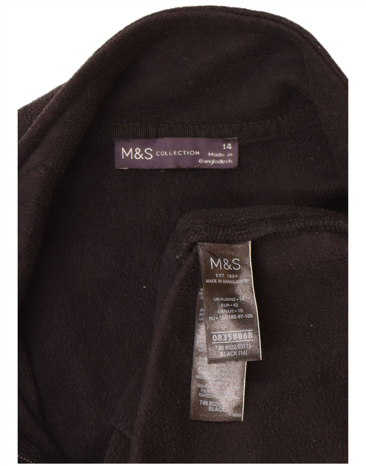 Jachetă fleece pentru femei Marks & Spencer UK 14, mare, negru, poliester