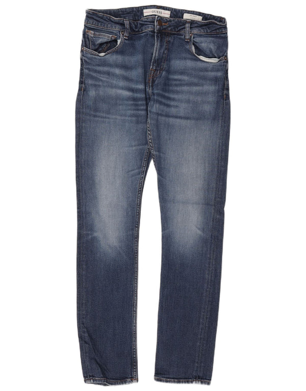 Blugi skinny Miami pentru femei GUESS W34 L31 bumbac albastru