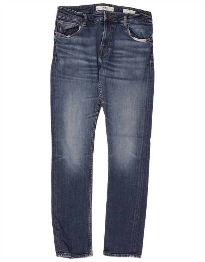 Blugi skinny Miami pentru femei GUESS W34 L31 bumbac albastru