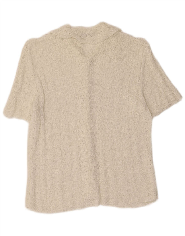 Bluză cămașă cu mânecă scurtă pentru femei Marks & Spencer UK 12 Medium Off White