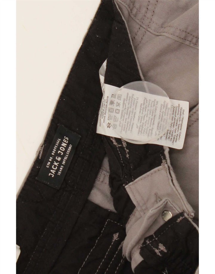 Pantaloni scurti cargo Jack & Jones Comfort Fit pentru bărbați, mici W29, bumbac gri