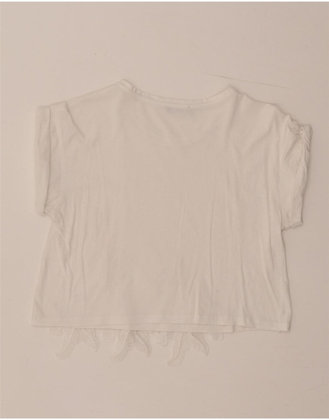 Bluză Crop Top Femei Zara UK 12 Medium Alb Floral