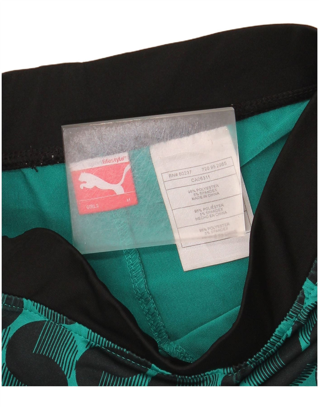 Leggings Fete Puma 9-10 Ani Poliester Geometric Verde Mediu